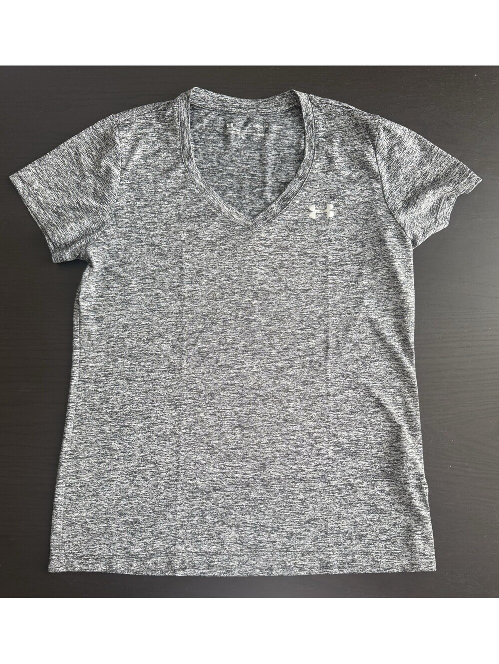 Under Armour Tech Women's V-Neck T-Shirt Size Medium Heather Gray